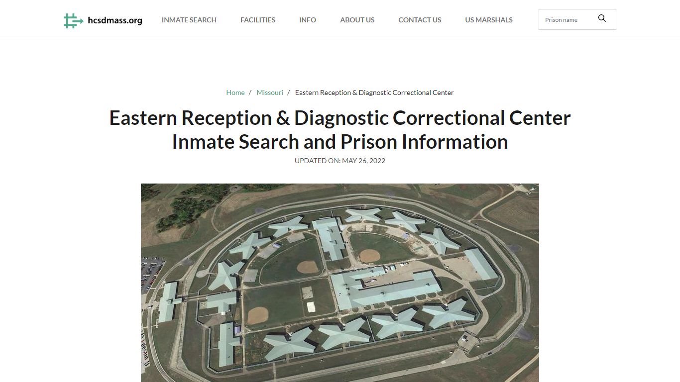 Eastern Reception & Diagnostic Correctional Center Inmate Search ...