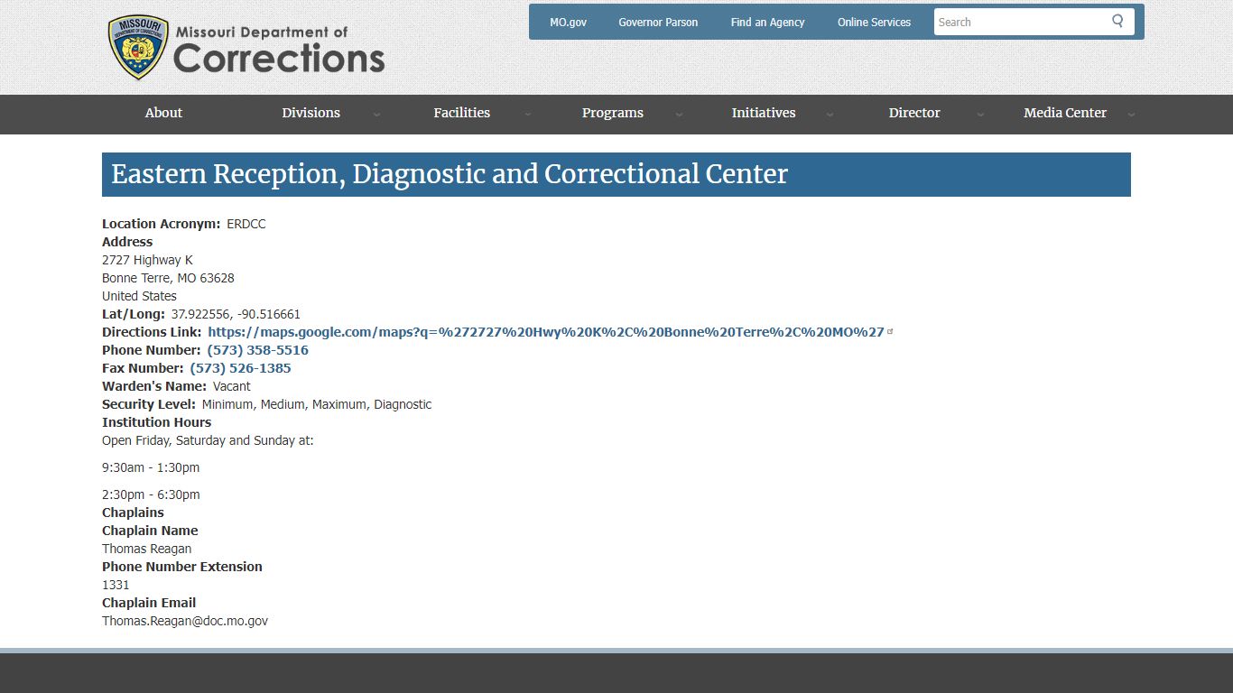 Eastern Reception, Diagnostic and Correctional Center